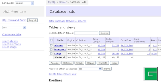 Adminer - Cool Software - 2013