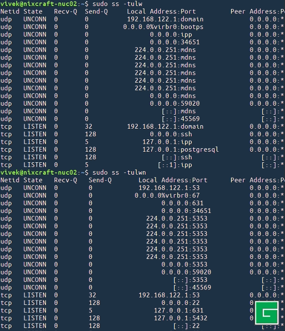 Comment vérifier si un port est utilisé sous linux ou unix ?