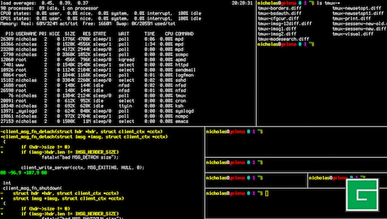Tmux - Cool FOSS Software of 2013 - H