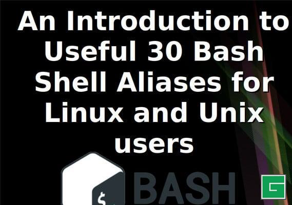 30 alias pratiques du shell bash pour linux / unix / macos