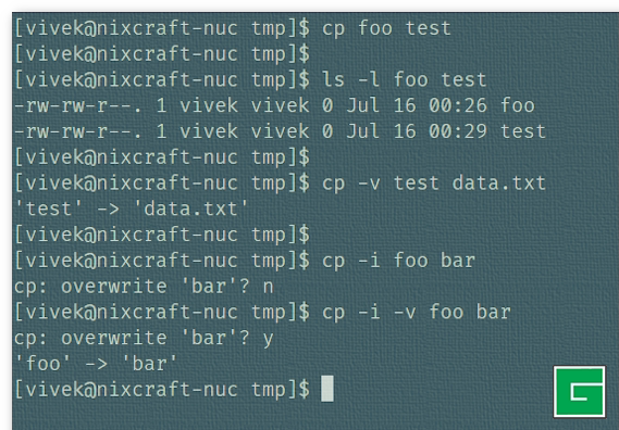 Commande de copie de fichier Linux [ exemples de commande cp ].